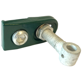 Opschroefbare scharnierset 180° voor DSM tuinpoort - RAL6009 Art. nr. SCHSETTP1806009