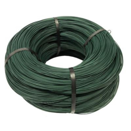 Binddraad 2,0 mm - geplastificeerd RAL6005 - rol 1900 mtr kleine wikkel ca. 300 mm Art. nr. BDN600514201900 prijs per Rol excl. BTW