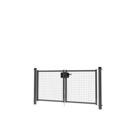 Dubbele tuinpoortset met gaasvulling 2000x1000 - RAL7016 Art. nr. TPD7016200100S  prijs per Set excl. BTW