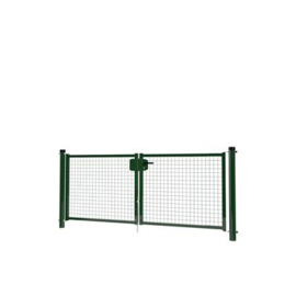 Dubbele tuinpoortset met gaasvulling 2400x1000 - RAL6009 Art. nr. TPD6009240100S prijs per Set excl. BTW