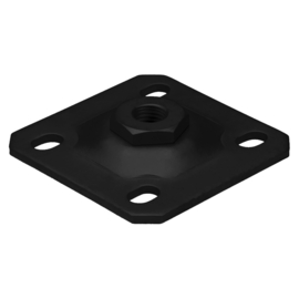 Muurplaat scharnier t.b.v scharnierassen M12 - verzinkt en gecoat RAL9005 Art. nr. BBM900512