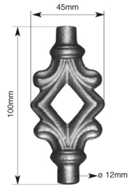 147-8~~LASB. HEKPUNT 100X45X12MM