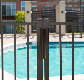 TIGER-9005 - Hydraulische poortsluiter en 180° Puma-scharnier voor poorten tot 75 kg, RAL9005. Art nr. MIC950 9005  (NE)