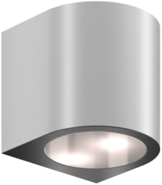 ARCO75-230V-SILV - Architecturale boogvormige wandverlichting, 75mm breed, 230Vac ZILVER. Art nr. LOC1223 ZILV  (NE)