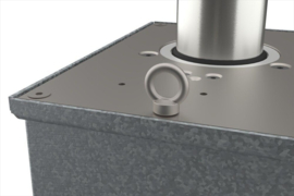 EM 900S automatische afsluitpaal RVS/galva Art nr. 105574  (SE)