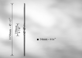 B0104~~SIERSPIJL # 14 - LENGTE 1150MM