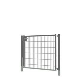 Enkele tuinpoortset met dubbelstaafmatvulling 1200x1200 - RAL7016 Art. nr. TPTDM70161212S prijs per Set excl. BTW