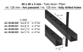 08.082.530~~L=6000mm 40x40x3mm