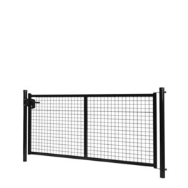 Enkele tuinpoortset met gaasvulling 2000x1000 - RAL9005 Art. nr. TPS9005200100S prijs per Set excl. BTW