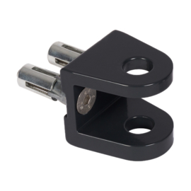 Bolton opschroefbaar U-oor - aluminium en gecoat RAL9005 Art. nr. BOLTONU16QF900502