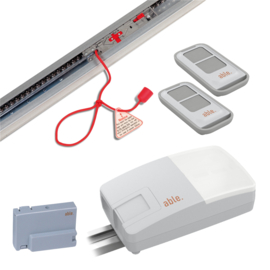 Able KIT DC Medium-1000 - rail 1x3.3m ketting + ontvanger RX-MR + 2x2 kanaals zender. Art nr. KIT1010  (NE)