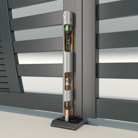 Locinox ELECTRADROP-E-SILV  Art. nr. ELECTRADROPZILV - Gemotoriseerde grondgrendel met fail close-functionaliteit-zilver (HO)   €495,95