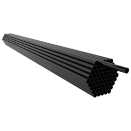 Bovenbuis Ø42x1,75x6000 mm - thermisch verzinkt en gecoat RAL9005 Art. nr. PR9005421756000 prijs per Bundel à 61 stuks excl. BTW