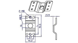Universele muursteun voor Suno 59 Art nr. 100396  (SE)