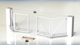 CAIS Twin Drive 6.0 Twin Drive vouw-draaipoort hardwareset dubbele poort tot 2 x 3m  (HO)