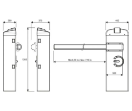 Slagboominstallatie Beninca EVA.8  (PO)