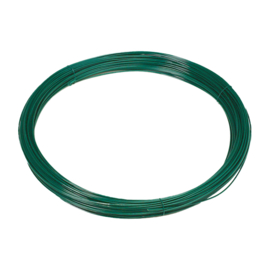Binddraad 2,0 mm - geplastificeerd RAL6005 - rol 100 mtr kleine wikkel ca. 300 mm Art. nr. BD60051420100 prijs per Rol excl. BTW