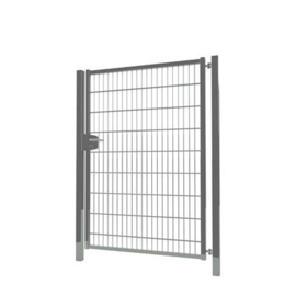 Enkele tuinpoortset met dubbelstaafmatvulling 1200x1800 - RAL7016 Art. nr. TPTDM70161218S prijs per Set excl. BTW