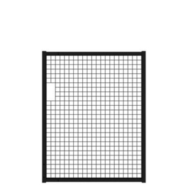 Tuinpoortvleugel 1200x1500 mm met gaasvulling - RAL9005 Art. nr. TPS9005120150 prijs per Stuk(s) excl. BTW