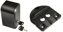 Electro mech. pen-slot K23 met 15mm slag. (grondgrendel) Met midden-aanslag, Poortstop.Art.0872  (QU)