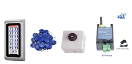 Set drukknop met Codeclavier Kijzer S212 Small RVS Vandaalbestendig met 10 Jettons RFID met 4G gsm module ,en weerbestendig.IP 67, dus werkt zelfs onder water. Art. 0212, 10x Art. 0200, Art. 0251  (QU)