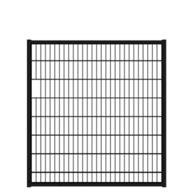 Tuinpoortvleugel 1500x1400 mm met dubbelstaafmatvulling - RAL9005 Art. nr. TPTDM9005150140  prijs per Stuk(s) excl. BTW