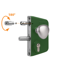 Locinox Elektrisch poortslot - normaal open - profiel 30-50 mm - bolkrukken 3006R en cilinder (TH)