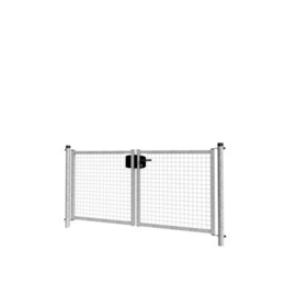Dubbele tuinpoortset met gaasvulling 2000x1000 - verzinkt Art. nr. TPDVV200100S prijs per Set excl. BTW