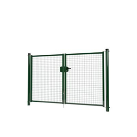 Dubbele tuinpoortset met gaasvulling 2400x1500 - RAL6009 Art. nr. TPD6009240150S prijs per Set excl. BTW