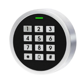 10x Codeclavier Kijzer -SK07 rond RVS Vandaalbestendig en weerbestendig. IP 67, dus werkt zelfs onder water. Art. 0225  €78,95 p/st. (QU)