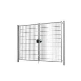 Dubbele tuinpoortset met dubbelstaafmatvulling 2400x2000 - verzinkt Art. nr. TPTDMDVV2420S prijs per Set excl. BTW