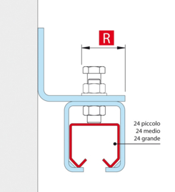 23-MEDIO~~MUURSTEUN VOOR ART. 24-M