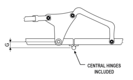 CAIS Twin Drive 6.0 Twin Drive vouw-draaipoort hardwareset dubbele poort tot 2 x 3m  (HO)