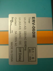 tijdrelais erv-06dm, nodig bij sommige electrosloten. werkt op 230 v en 24v. art. 7789  (QU)