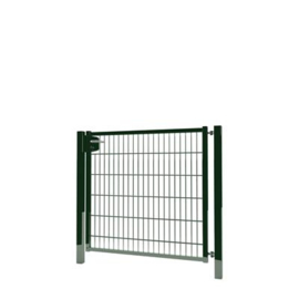 Enkele tuinpoortset met dubbelstaafmatvulling 1200x1200 - RAL6009 Art. nr. TPTDM60091212S prijs per Set excl. BTW