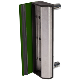 Locinox Slotvanger (RVS) voor vierkant profiel - slagplaat RAL6005 Art. nr. SAKL6005QF2