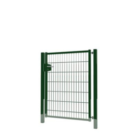 Enkele tuinpoortset met dubbelstaafmatvulling 1000x1400 - RAL6005 Art. nr. TPTDM60051014S prijs per Set excl. BTW