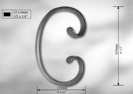 C1601~~KRUL 165X110MM - 12X6MM.