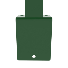 Staander 60x60 mm op L-voetplaat - 1100 mm - RAL6009 Art. nr. PLV600960602110 prijs per Stuk(s) excl. BTW