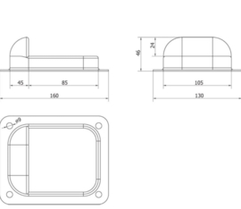 CA LIMIT M poortstop gegalvaniseerd, degelijke middenstop. Art.0507  (HO)