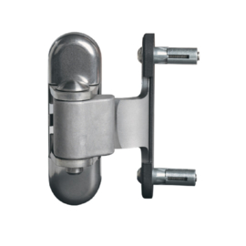 3-dimensioneel regelbaar scharnier - Scharnierarm in roestvrij staal Art. nr. 3DMVP100P50A2