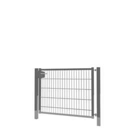 Enkele tuinpoortset met dubbelstaafmatvulling 1200x1000 - RAL7016 Art. nr. TPTDM70161210S prijs per Set excl. BTW