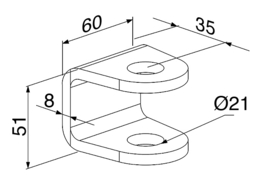 1001U-B-22~~P00001713 - Prijs per stuk,afname per 50 st-losse onderdeel voor scharnier