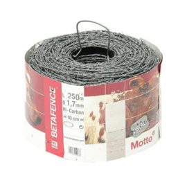 Motto puntdraad verzinkt (zink/alu) - op rol van 250 meter Art. nr. MV250 prijs per Rol excl. BTW