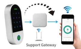 Kijzer K-HF2-BT WIFI RVS codeclavier. RVS Vandaalbestendig en weerbestendig.Art. 0258  (QU)