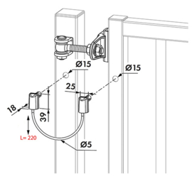 B-SAFE~~P00002273 - Roestvrijstalen veiligheidskabel vr poorten tot 500kg