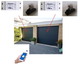 2 stuks Wifi Module. uw poort openen met uw gsm zonder sim kaart of abonnement.WIFI DRAADLOZE SWITCH en relais.Art. 4019, Art. 4119 2x set  (QU)
