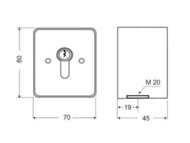 APB1-1R SLEUTELCONTACT OPBOUW  (HO)
