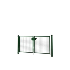 Dubbele tuinpoortset met gaasvulling 2000x1000 - RAL6009 Art. nr. TPD6009200100S prijs per Set excl. BTW