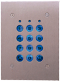 XPR Codeklavier inbouw, 99 codes, 4 relais, PVC toetsen Art nr. COD489  (NE)